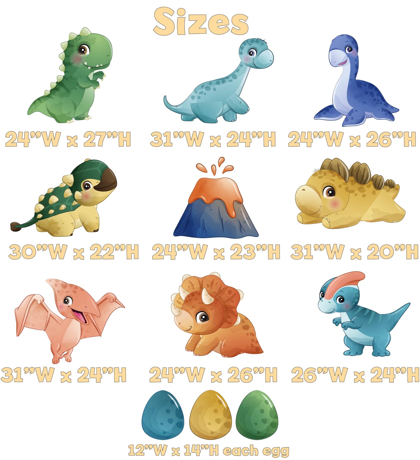 Dinosaur Party Cutouts, Party Decor, Baby Dino Birthday Party, Party Props, Baby Shower, Lawn Sign