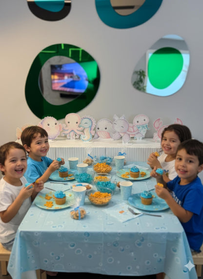 Sea Animals Double-Sided Table Centerpieces Set 8, Baby Shower, Ocean Nursery Decor, Table Decor, Birthday Decorations, Under the Sea Party