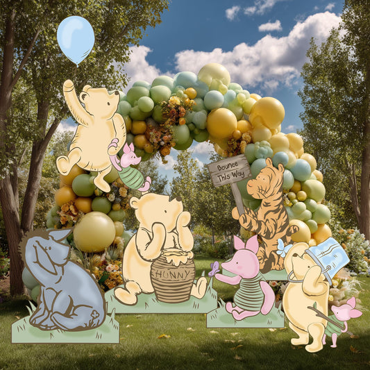 Classic Winnie the Pooh Cutout Decoration, Blue Baby Shower Decor, Backdrop Decor, Baby Boy, Honey Bear, Boy Birthday, Party Props, Yard Art