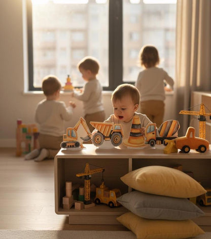 Construction Party Double-Sided Table Centerpieces Set 5, Boy Baby Shower, Nursery Decor, Table Decor, Birthday Decorations,