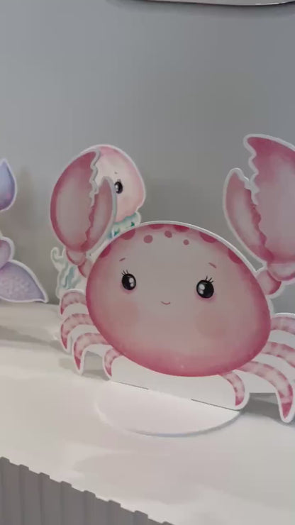 Sea Animals Double-Sided Table Centerpieces Set 8, Baby Shower, Ocean Nursery Decor, Table Decor, Birthday Decorations, Under the Sea Party