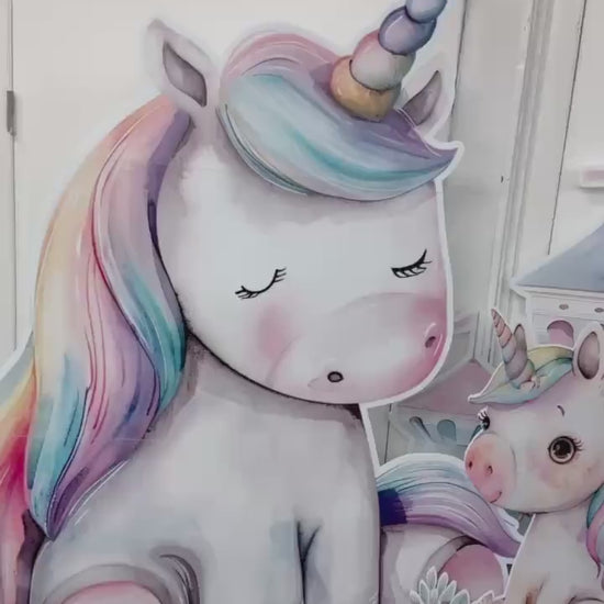 Unicorn Large Cutout, Birthday Party Decorations, Rainbow Unicorn Theme Party, Cutouts Standee Centerpieces,Unicorn Castle Baby Shower Props
