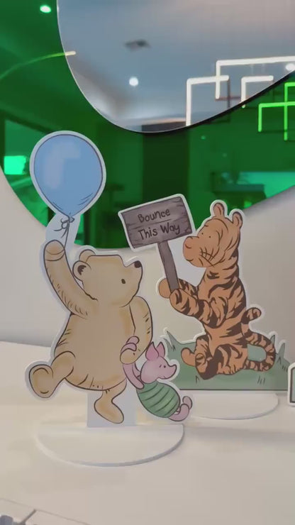 Classic Winnie the Pooh and Friends Double-Sided Table Centerpieces Set 6, Baby Shower, Nursery Decor, Table Decor, Birthday Decorations