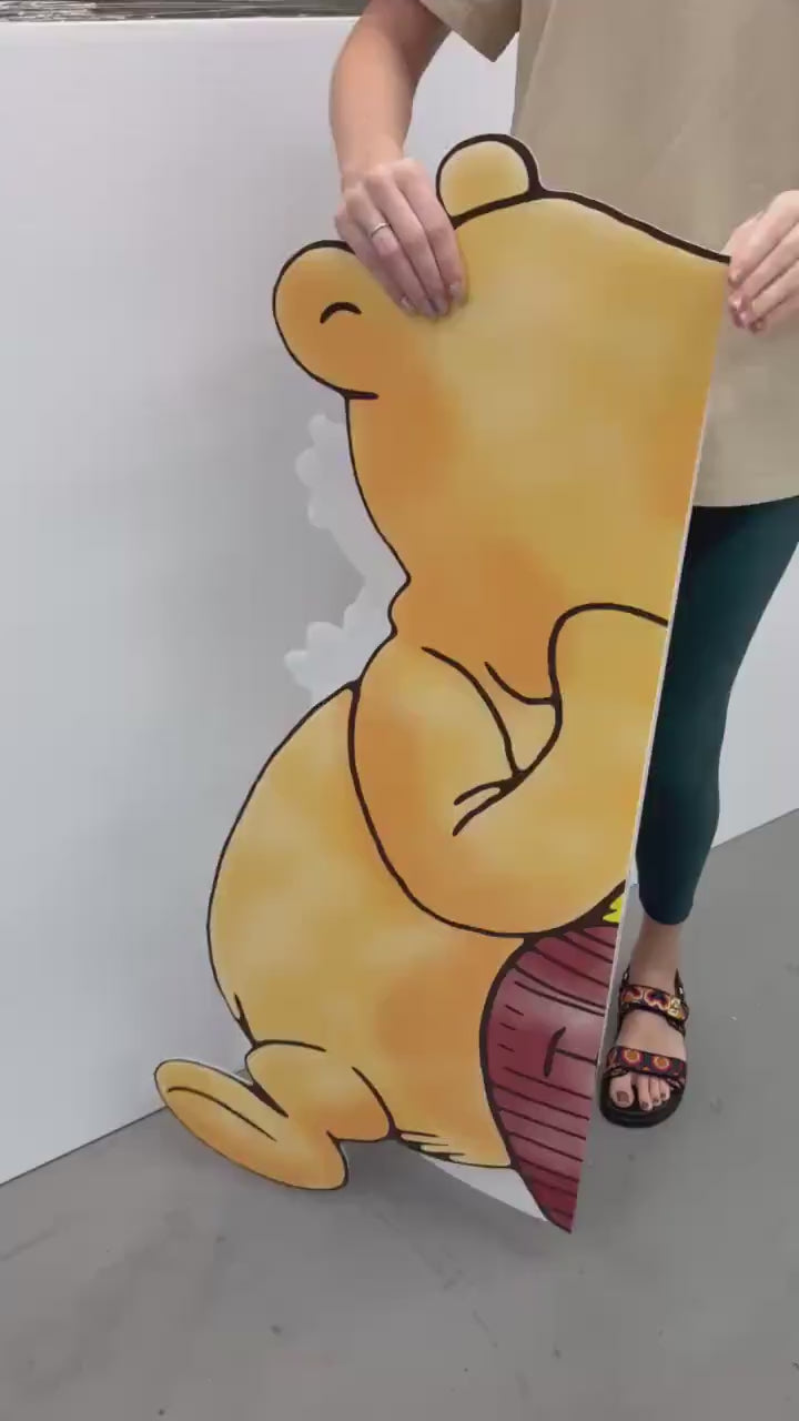 Classic Winnie the Pooh Cutout Decoration, Baby Shower Decor, Backdrop Decor, Lawn Sign, Honey Bear Baby Birthday, Classic Bear